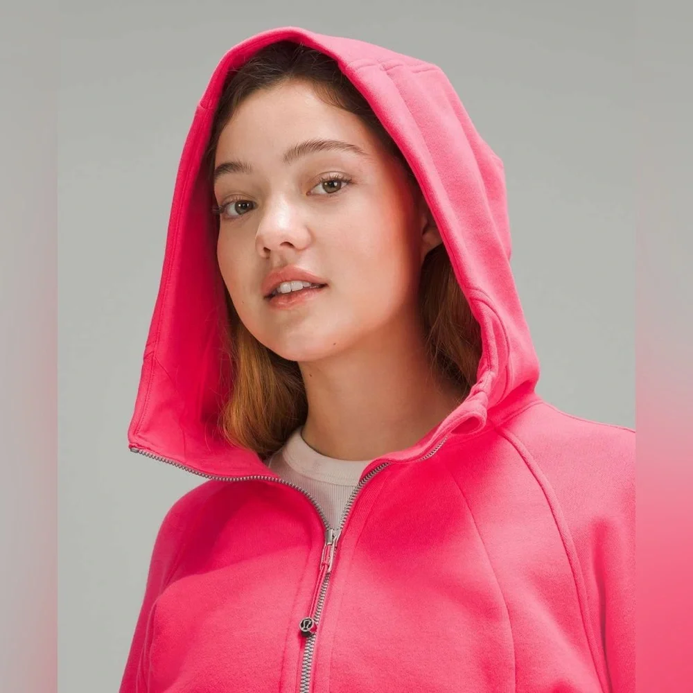 Lululemon Scuba Full-Zip Cropped Hoodie in Lip Gloss Size 6